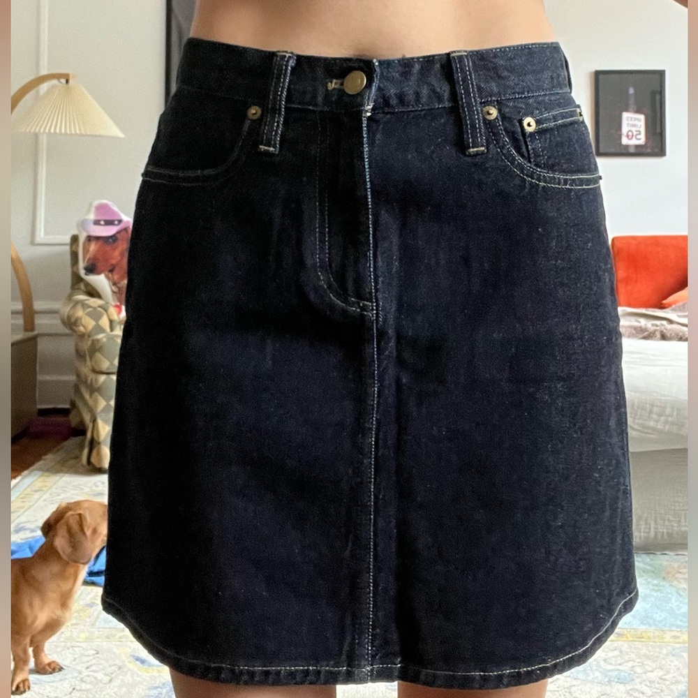 J crew indigo denim skirt